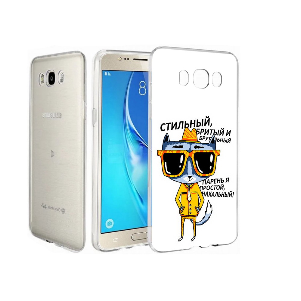 Чехол MyPads Tocco для Samsung Galaxy J7 стильный кот