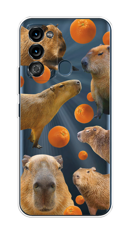 

Чехол на Itel Vision 3 "Капибара и апельсины", Бежевый;оранжевый, 3200850-1