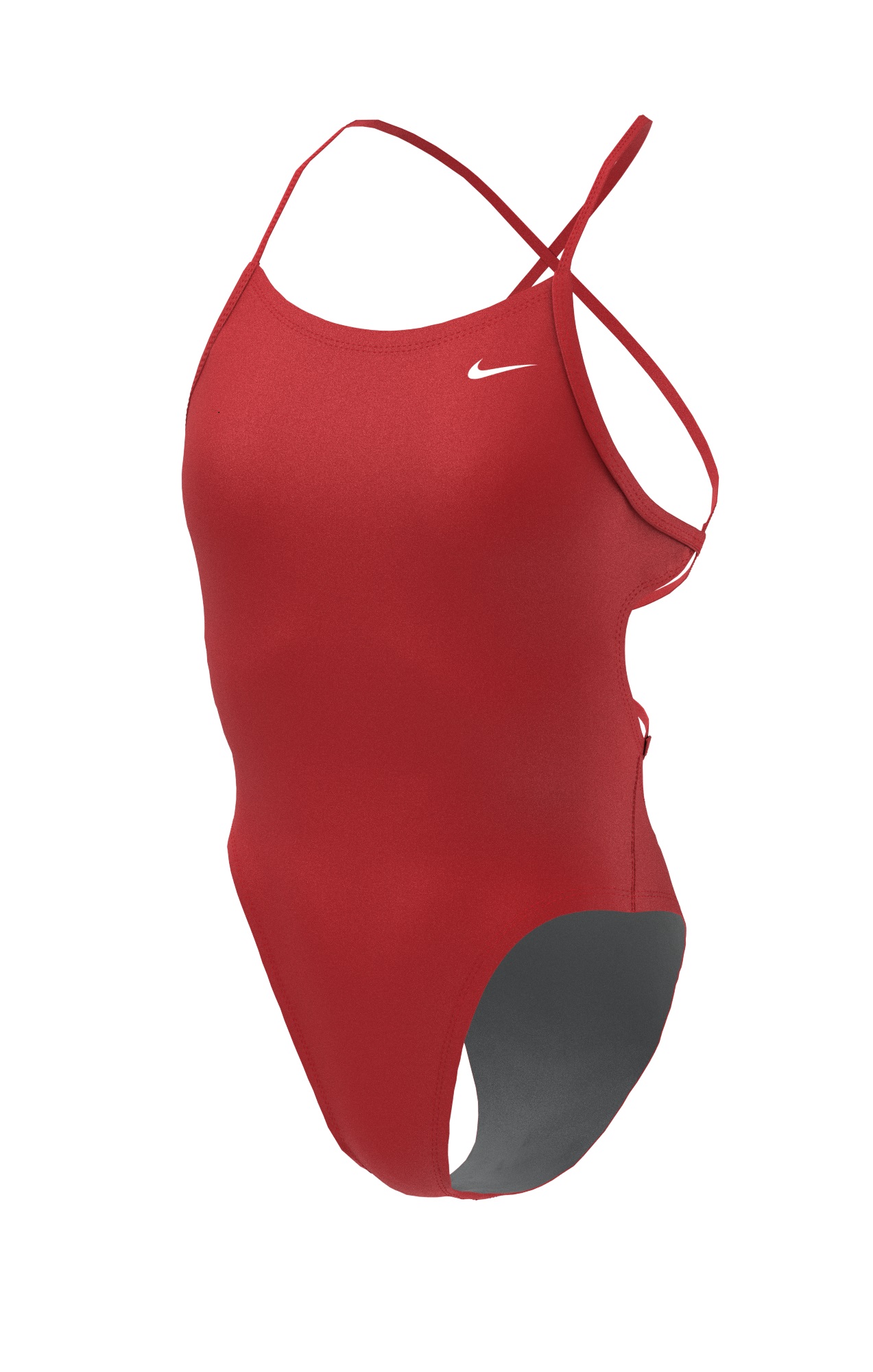 Купальник слитный женский Nike Swim NESSA000 красный 40 EU