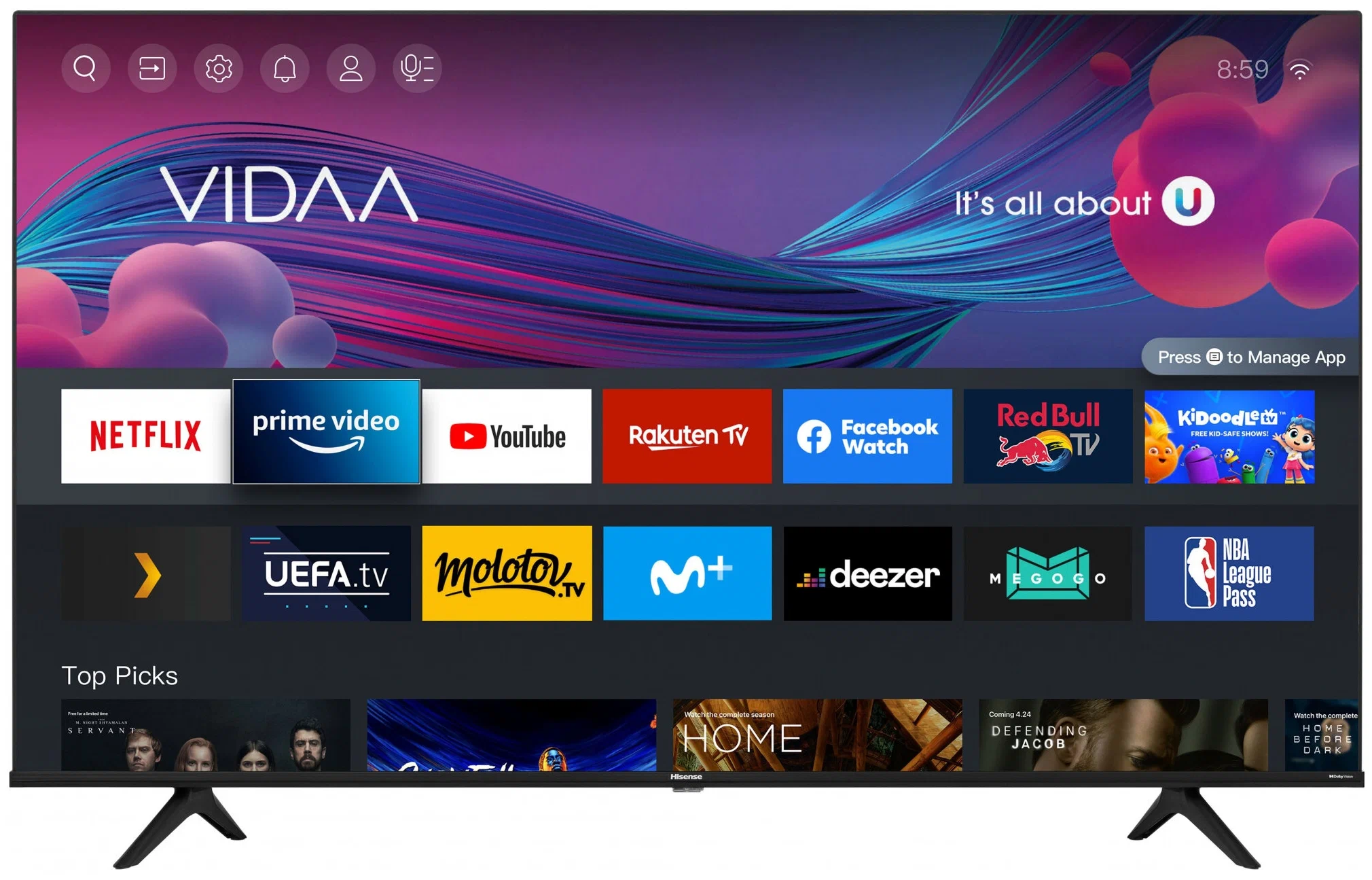 фото Hisense телевизор led hisense 75" 75a6bg черный ultra hd 60hz dvb-t dvb-t2 dvb-c dvb-s dvb