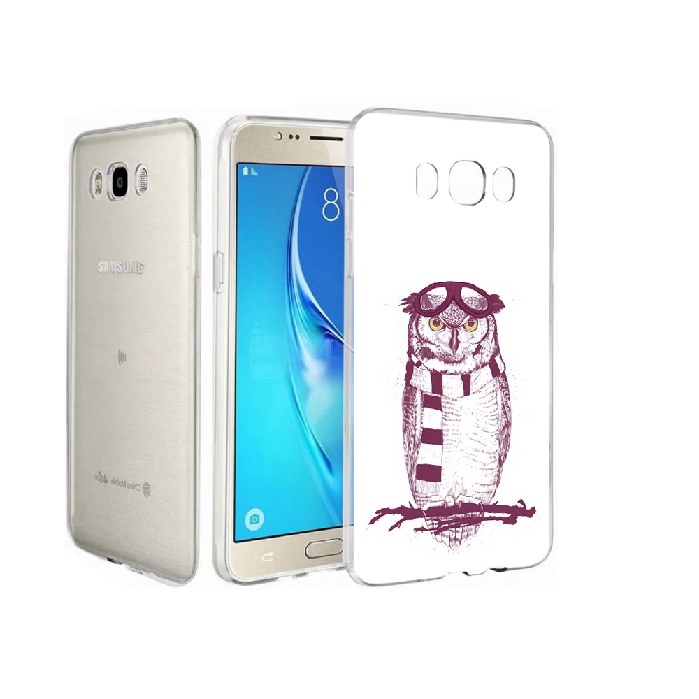 

Чехол MyPads Tocco для Samsung Galaxy J7 сова-летчик, Прозрачный, Tocco