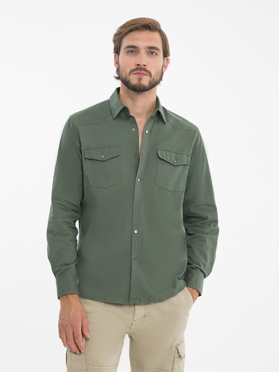 Рубашка мужская Velocity I-RTD31 зеленая 3XL