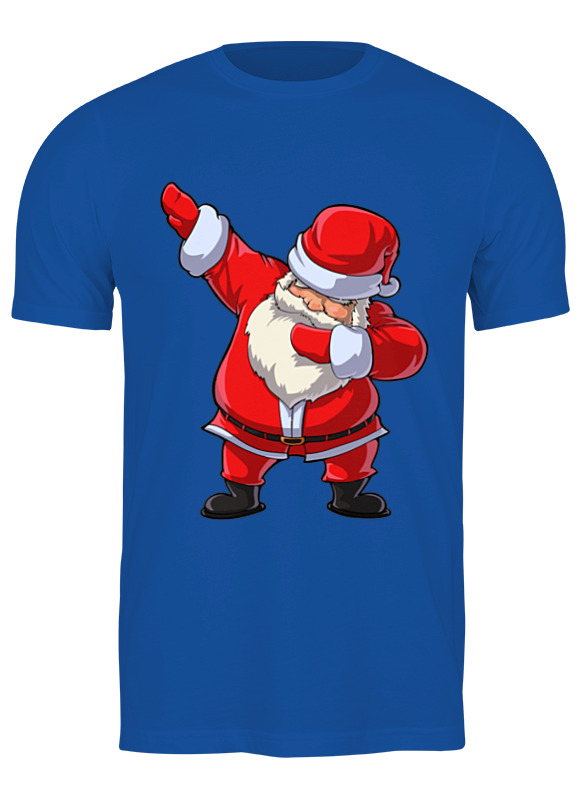 

Футболка мужская Printio Santa dab синяя S, Синий, Santa dab