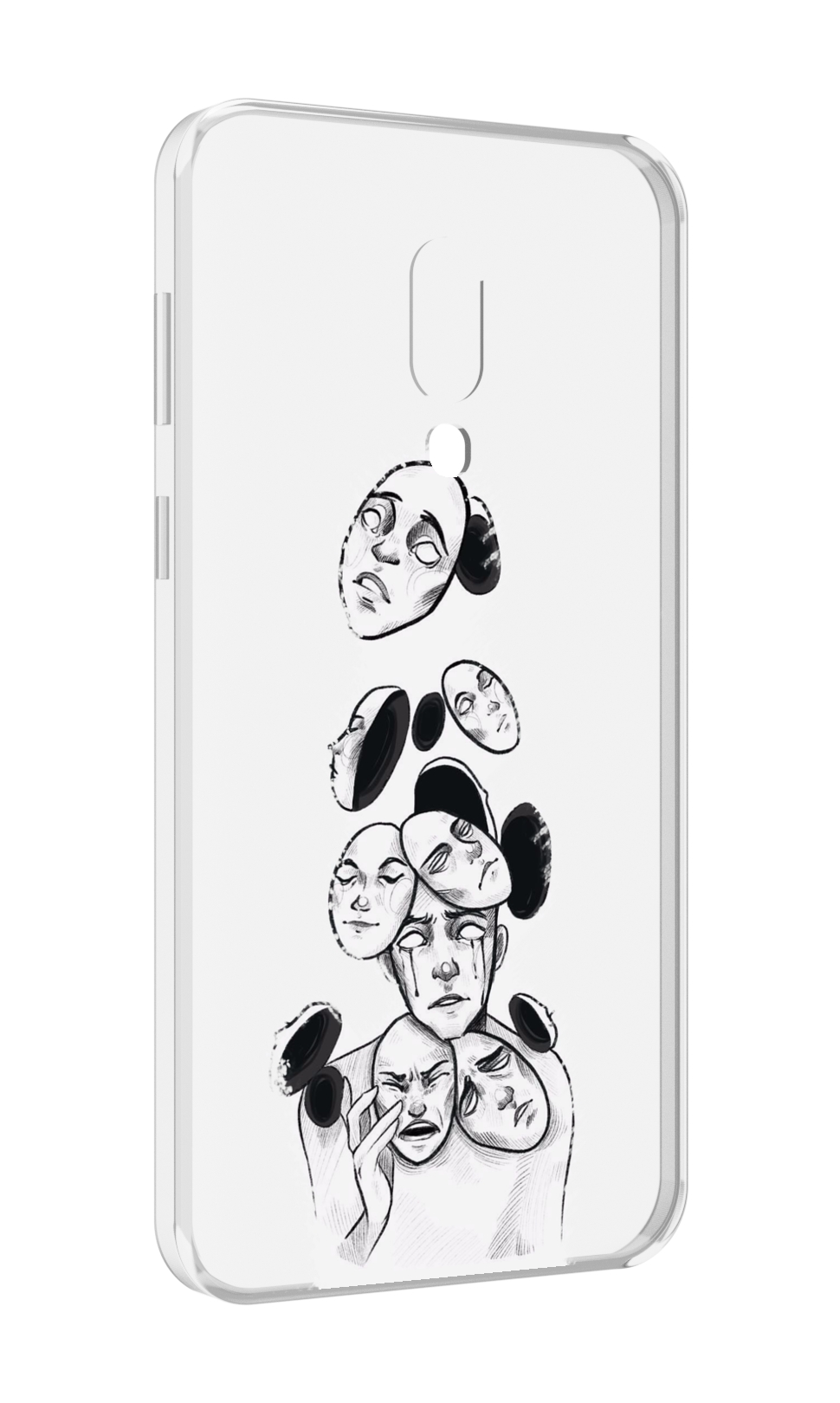 

Чехол MyPads человек с разными масками для Meizu 16 Plus / 16th Plus, Прозрачный, Tocco