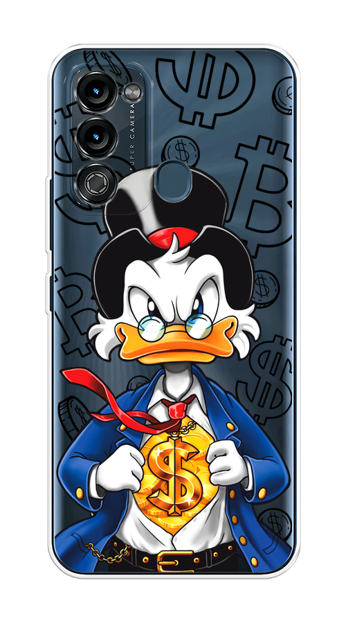 

Чехол на Itel Vision 3 "Scrooge Goldman", Черный;белый;синий, 3200850-1