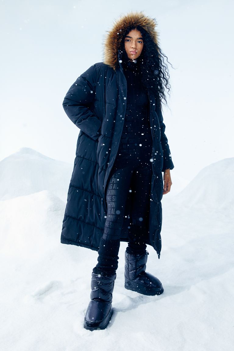 

Пальто женское H&M 1126315001 черное L (доставка из-за рубежа), Черный, 1126315001