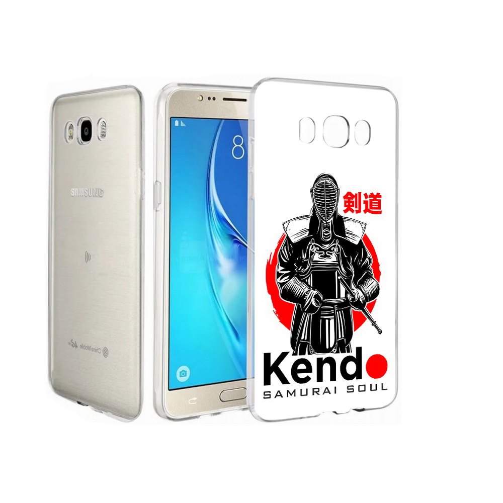 

Чехол MyPads Tocco для Samsung Galaxy J7 рисованый самурай, Прозрачный, Tocco