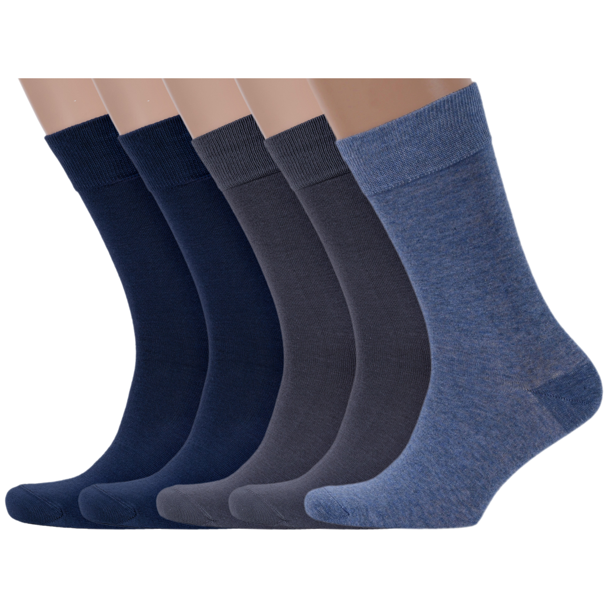 Комплект носков мужских LorenzLine 5-К1Л синих; серых 27
