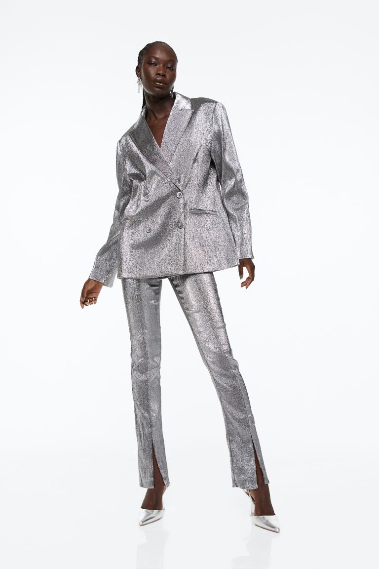 

Блейзер женский H&M 1126076001 серебристый L (доставка из-за рубежа), 1126076001