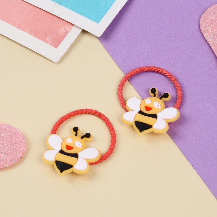 

Резинка для волос Queen fair Крошка 10068539-6p пчелка 6 шт, Разноцветный, Краса