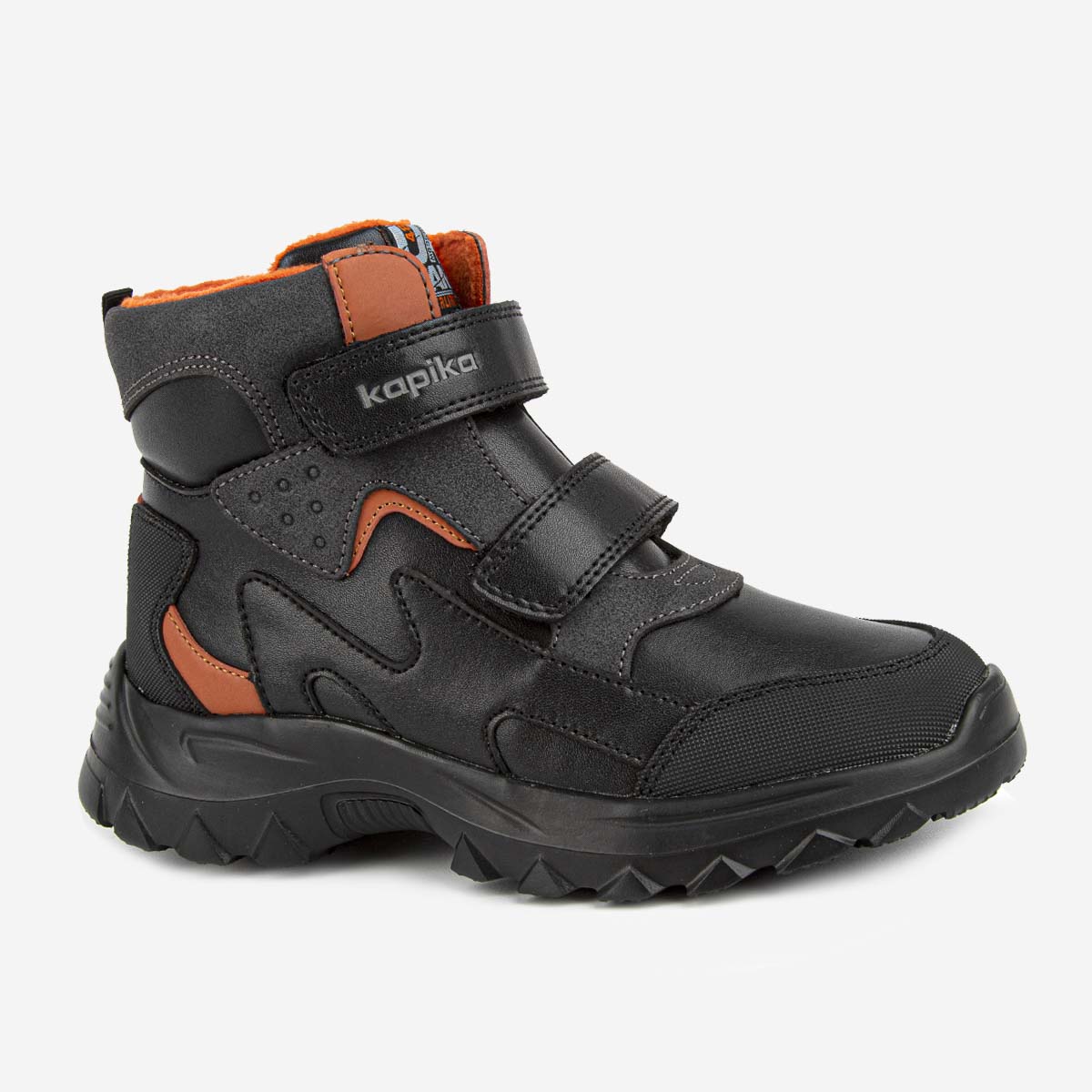 Ботинки Kapika 53627ук, черный-оранжевый, 35