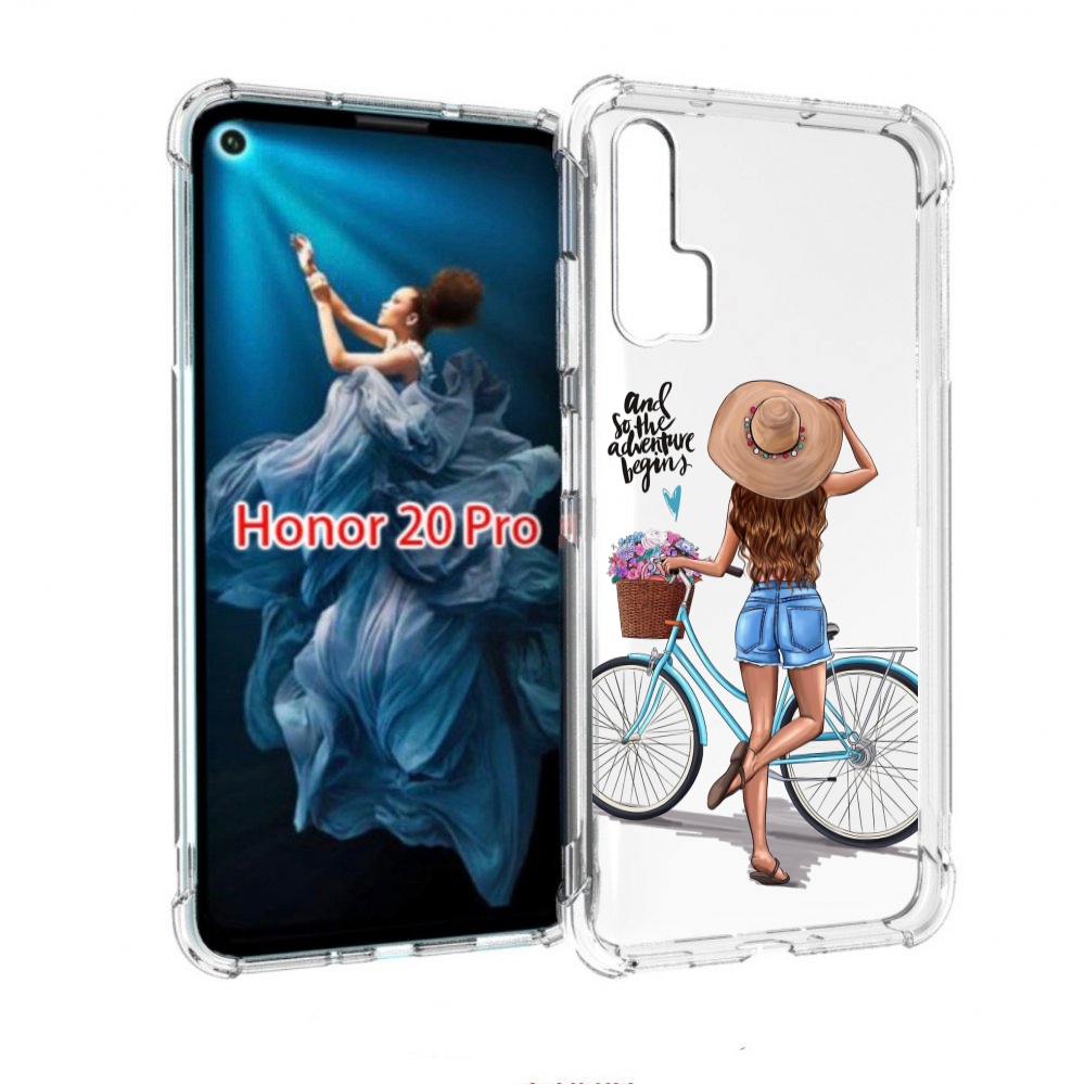 

Чехол бампер MyPads Adventure женский для Honor 20 Pro противоуд, Прозрачный, Tocco