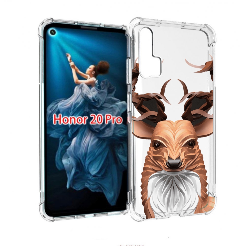

Чехол бампер MyPads 3D-олень для Honor 20 Pro противоударный, Прозрачный, Tocco