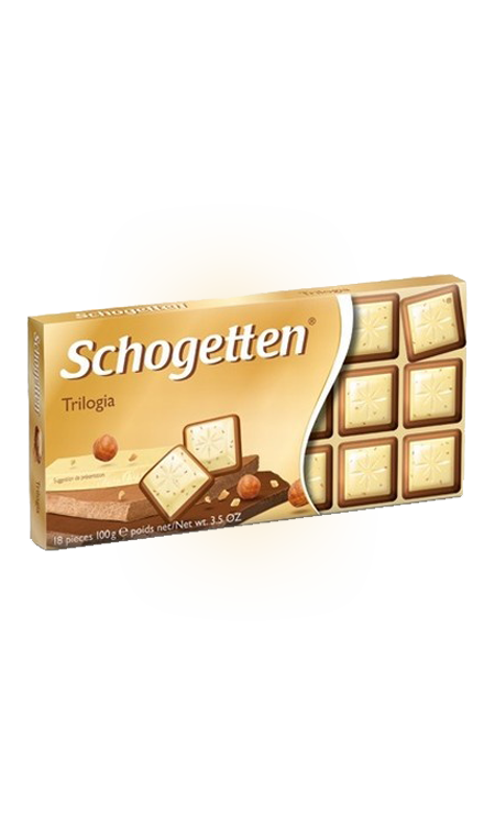 Шоколад Schogetten Trilogia 100 гр Упаковка 15 шт