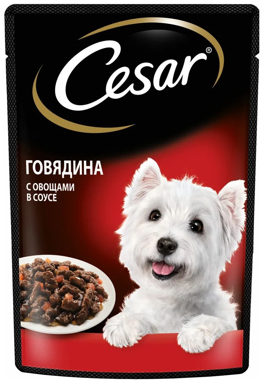 

Влажный корм для собак Cesar, говядина с овощами, 85 г