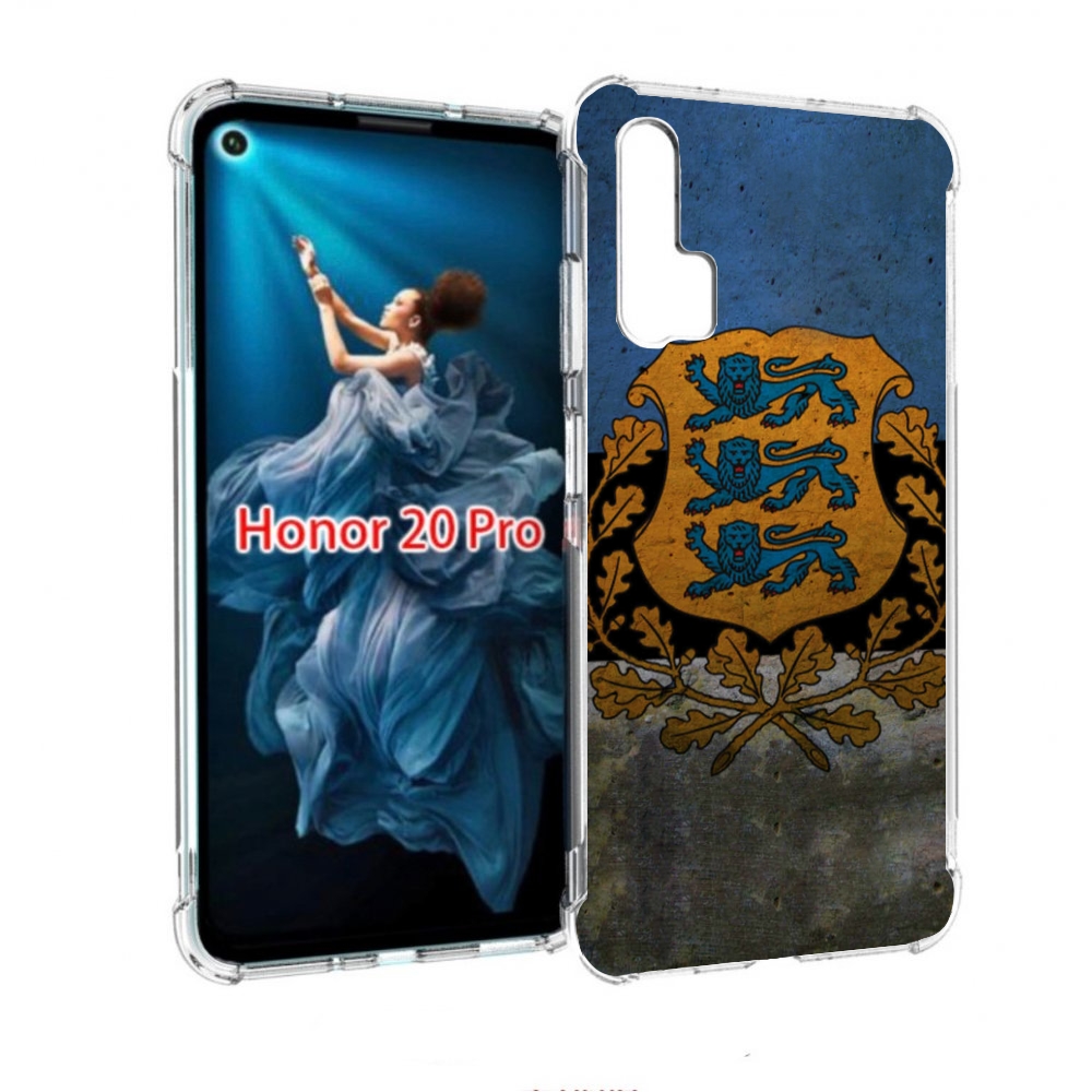 

Чехол бампер MyPads герб флаг эстонии для Honor 20 Pro противоуд, Прозрачный, Tocco