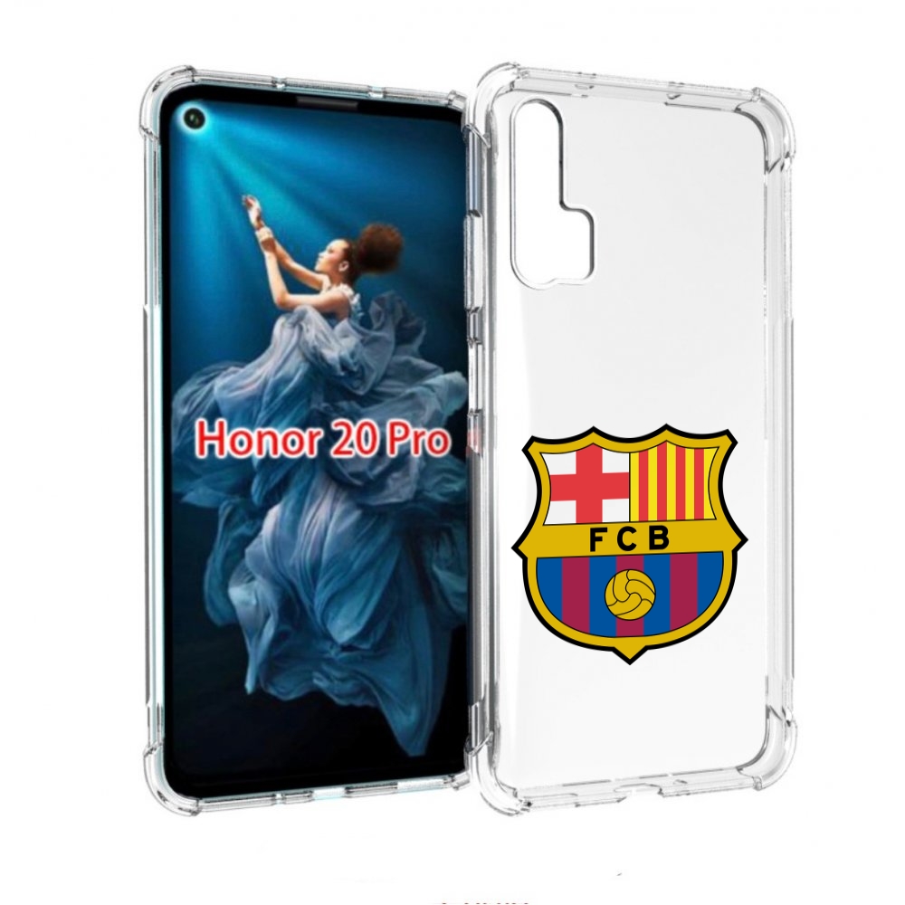 

Чехол бампер MyPads ФК FCB Барселона для Honor 20 Pro противоуда, Прозрачный, Tocco