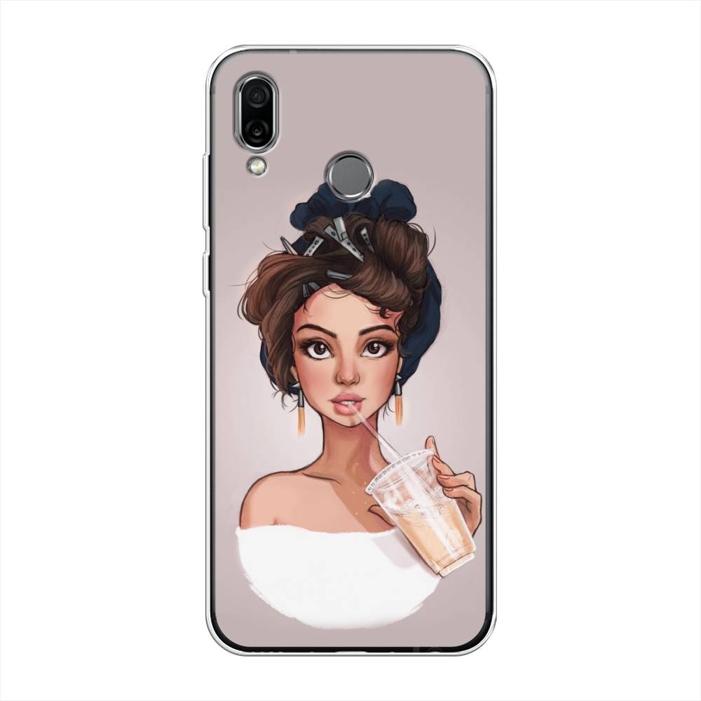 

Чехол на Honor Play "Девушка с фраппе", Серый, 66250-6