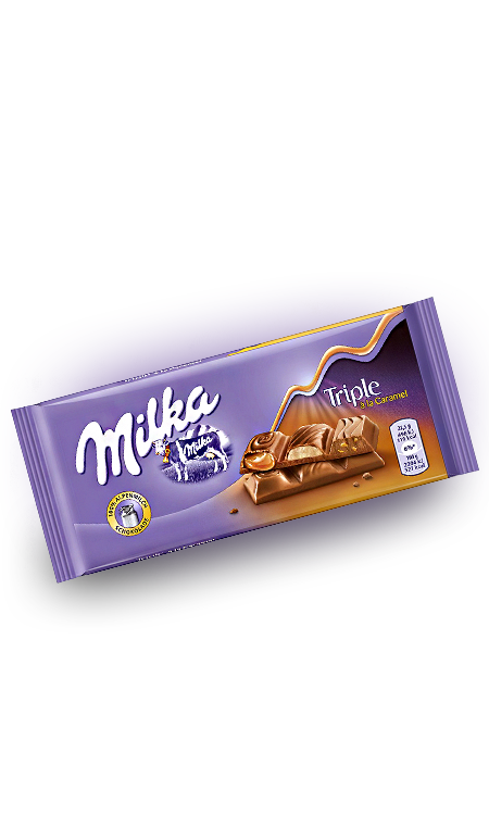 Milka Triple Caramel 90 грамм Упаковка 20 шт
