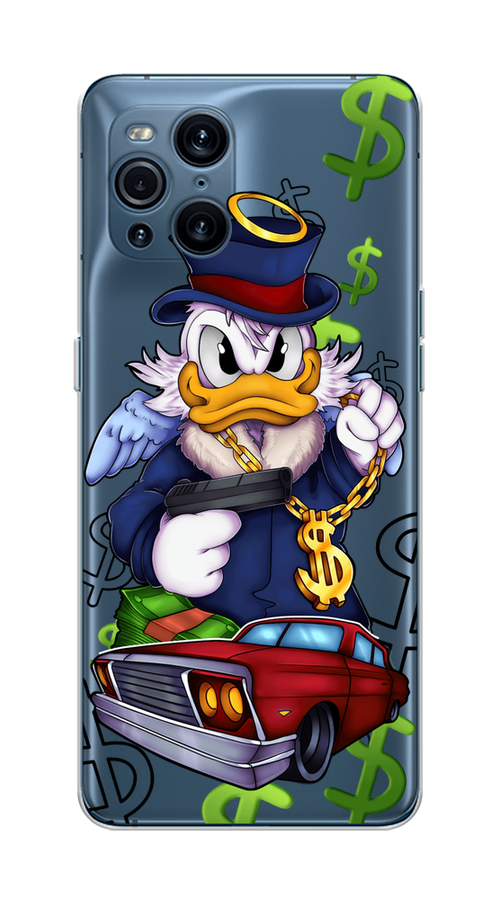 

Чехол на Oppo Find X3 Pro "Scrooge McDuck with a Gold Chain", Красный;синий;белый, 255750-6