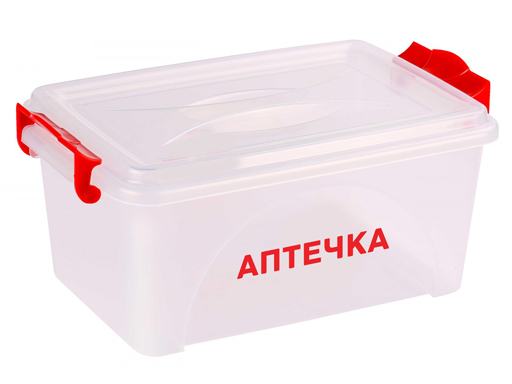 

Контейнер "Аптечка" 4,5л прямоугольный (с ручками) (уп.10)