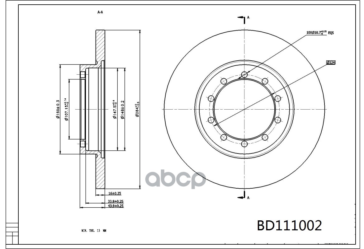 

Диск Тормозной Ford Transit 06- Задний Miles арт. k011317, K011317