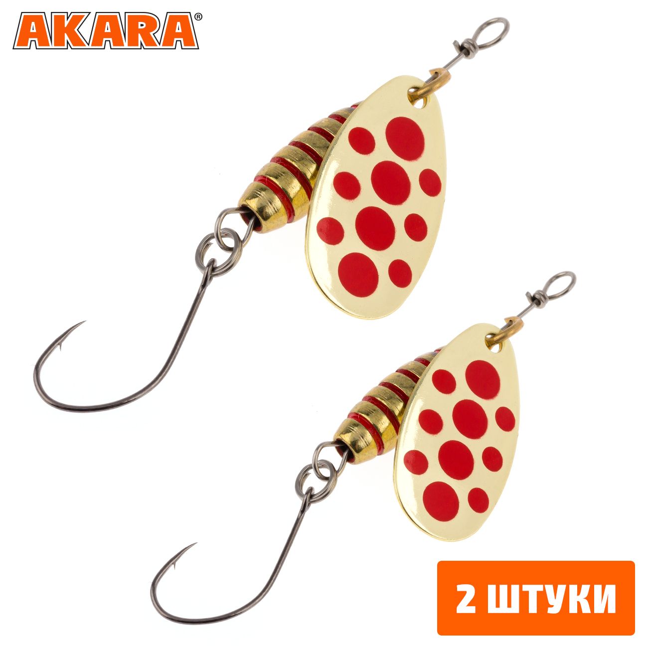 

Блесна вращающаяся Akara Lite Series Spin Bee 1 3,5 гр. A04 (2 Штуки), Spin Bee 1