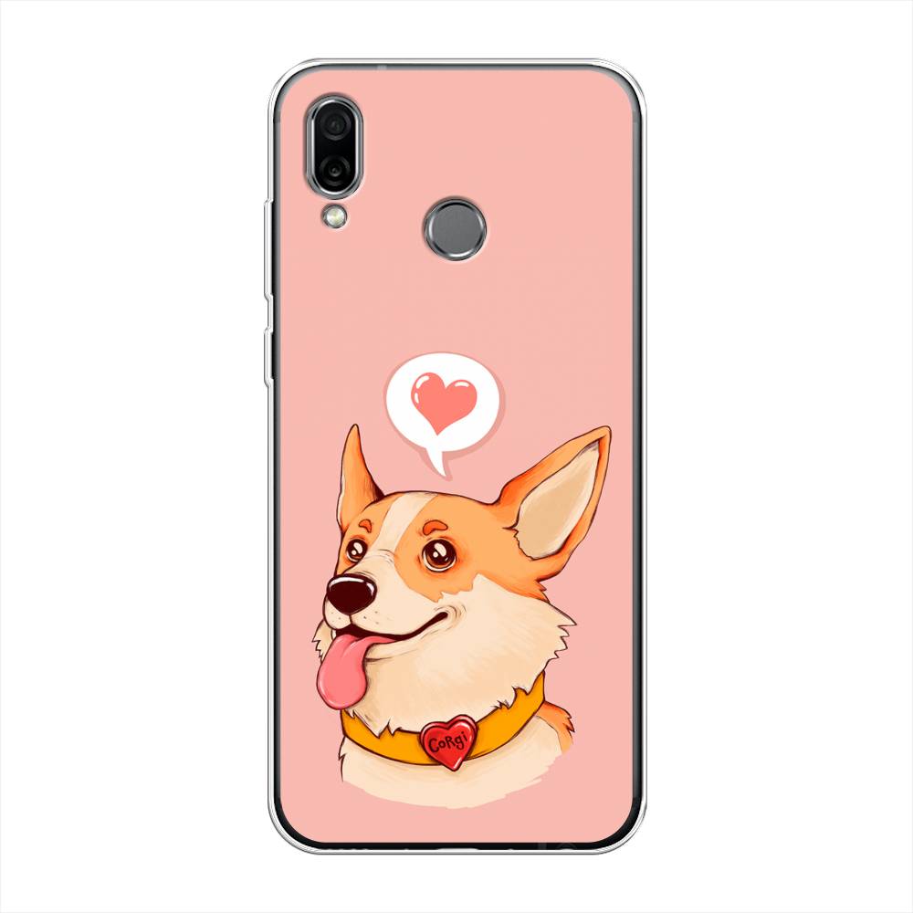 

Чехол на Honor Play "Корги язык", Розовый;коричневый, 66250-1