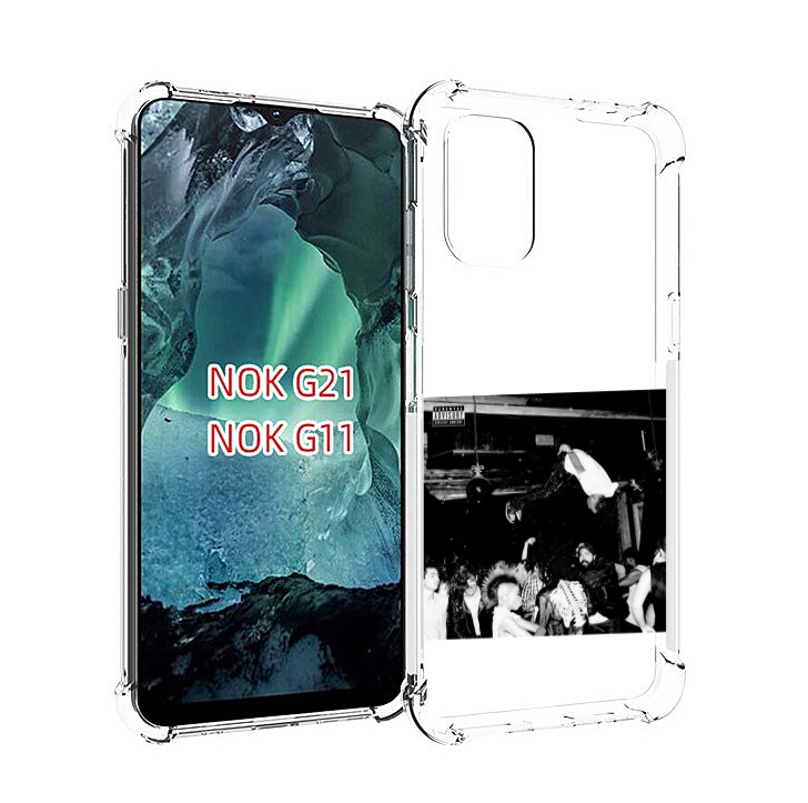 

Чехол Mypads Playboi Carti - Die Lit Для Nokia G11/G21, Прозрачный, Tocco