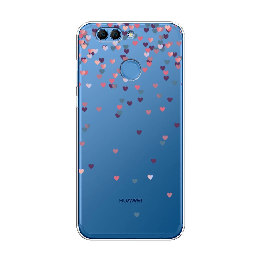 

Чехол на Huawei Nova 2 Plus "Посыпка сердечки", Розовый;фиолетовый, 63050-3