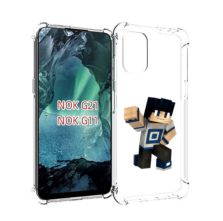 

Чехол Mypads Minecraft-1 Для Nokia G11/G21, Прозрачный, Tocco