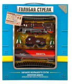 

Ж/ д Голубая стрела, паровоз, тендер, цистерна