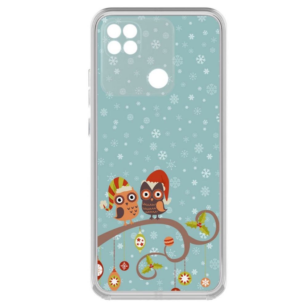 Чехол-накладка Krutoff Clear Case Совушки для Xiaomi Redmi 10A