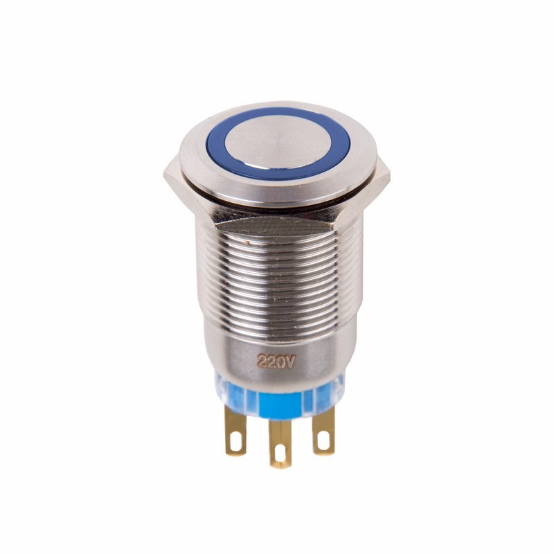

Кнопка Rexant ON-OFF/OFF-ON d19, 12В (5с) синяя подсветка, с фикс (06-0366-B) 1 шт