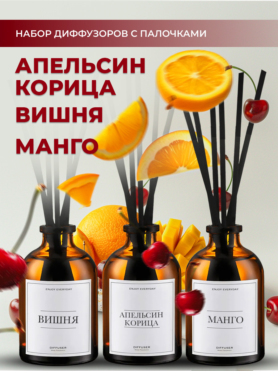 Аромадиффузоры AROMASTERY, 50 мл, 3шт