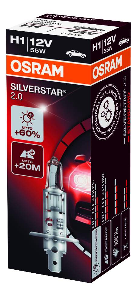 фото Галогенная лампа osram h1 silverstar 2.0 1шт 64150sv2