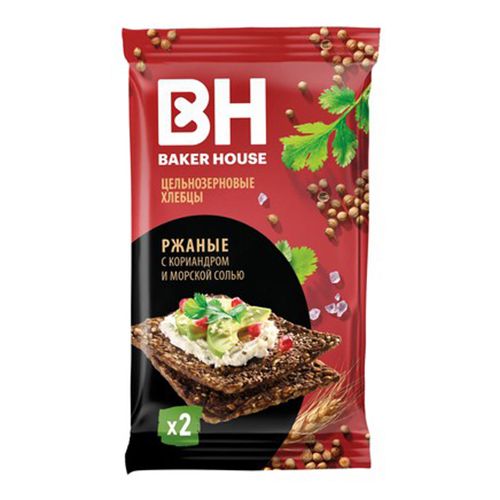 Хлебцы Baker House скандинавские ржаные цельнозерновые Baker House 180 г 499₽