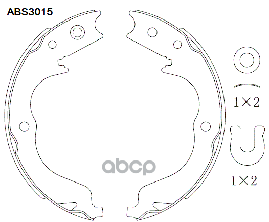 

Тормозные колодки ALLIED NIPPON барабанные задние ABS3015