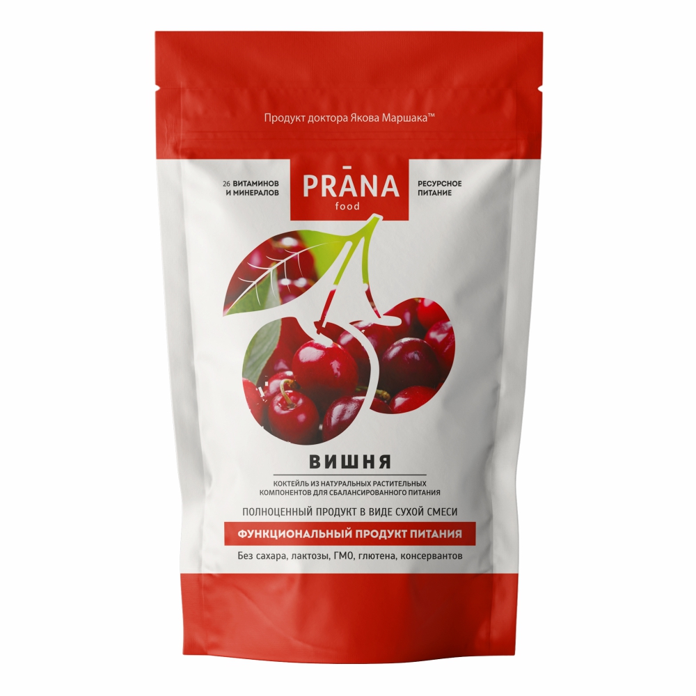 Протеиновый коктейль для похудения Prana Food со вкусом вишни, 450 г