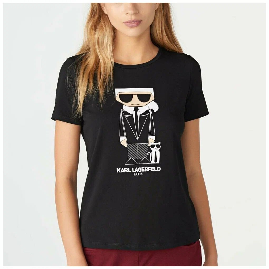 

Футболка женская Karl Lagerfeld L8WHZ004 BLACK черная S, L8WHZ004 BLACK