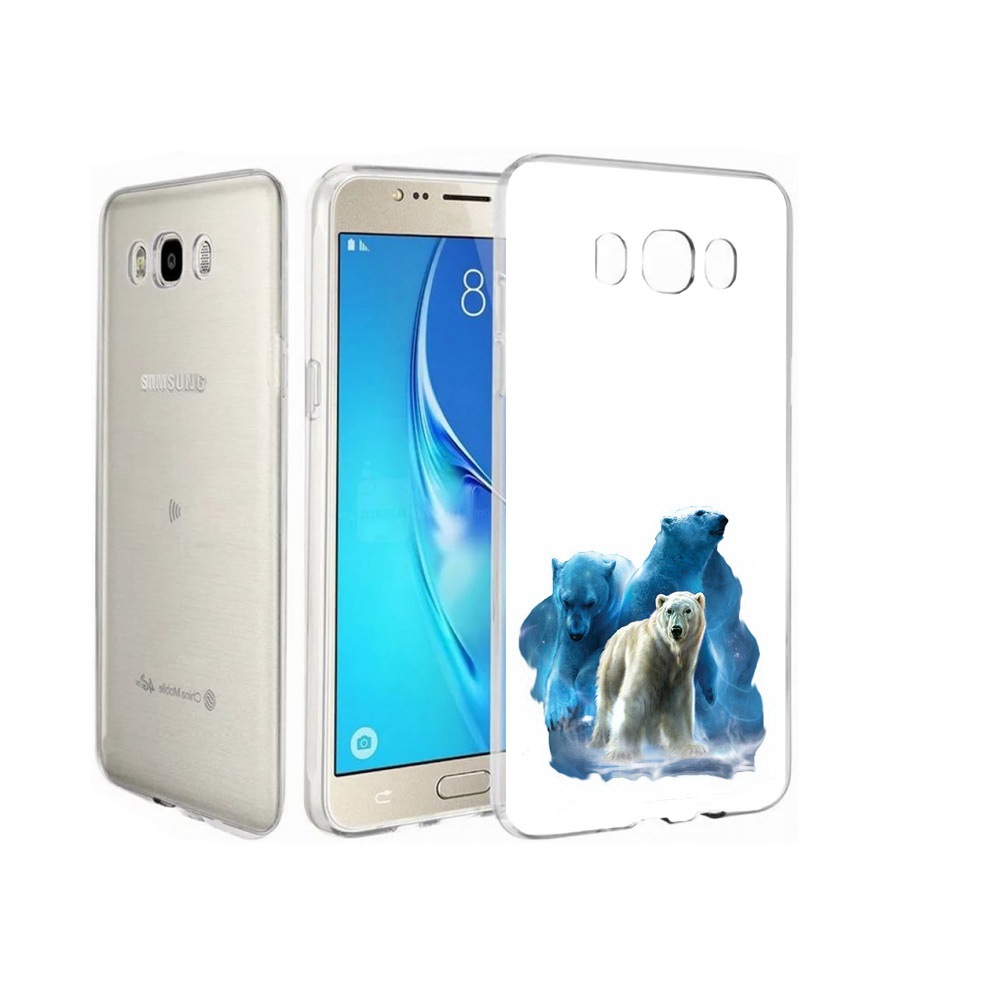 

Чехол MyPads Tocco для Samsung Galaxy J7 полярный медведь, Прозрачный, Tocco