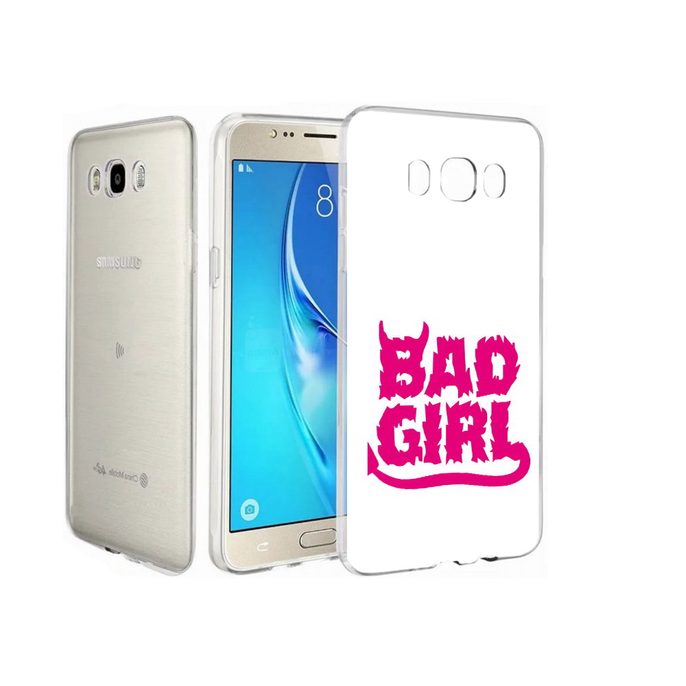 

Чехол MyPads Tocco для Samsung Galaxy J7 плохая девочка, Прозрачный, Tocco