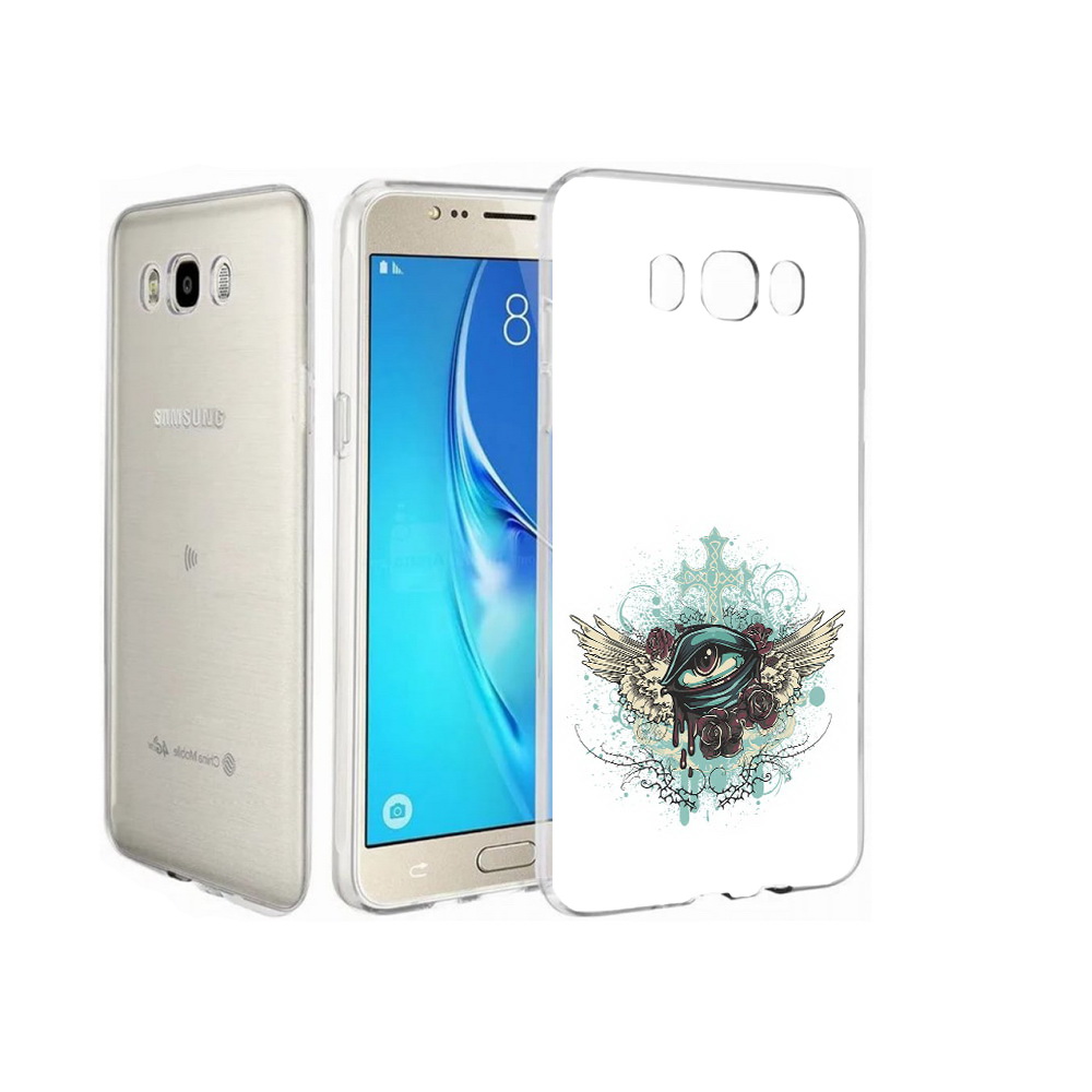 

Чехол MyPads Tocco для Samsung Galaxy J7 плачущий глаз с крыльями, Прозрачный, Tocco
