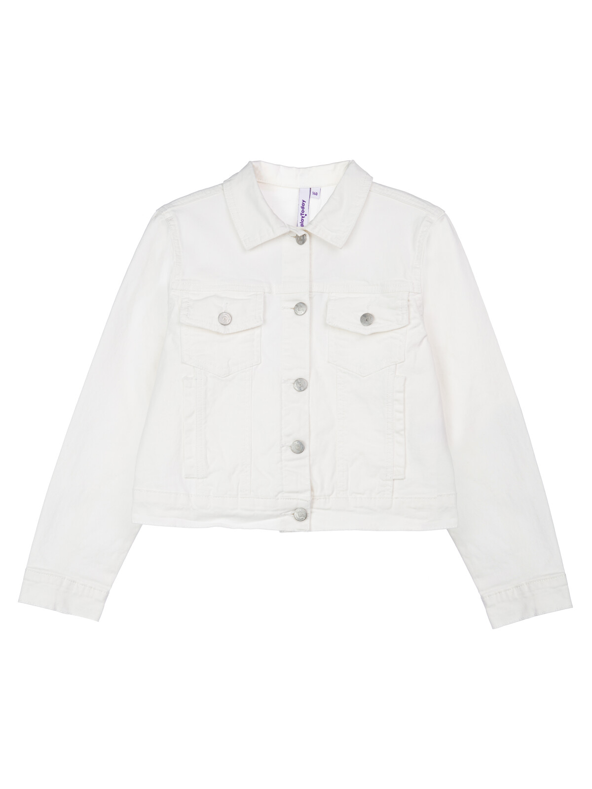 

Куртка джинсовая детская PlayToday 12421549, белый, 146, 12421549