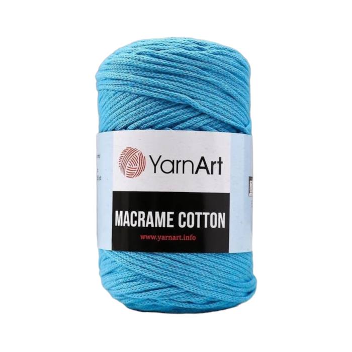 

Пряжа YarnArt Macrame Cotton 20% полиэстер, 80% хлопок 225 м /250 гр (763 лазурный), Голубой