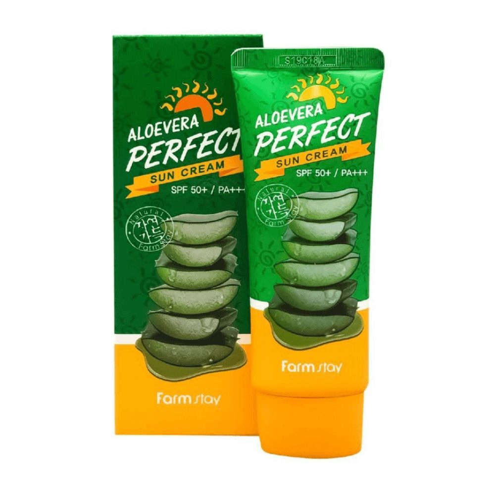 Крем для лица и тела солнцезащитный  FarmStay ALOEVERA Perfect Sun Cream 70гр