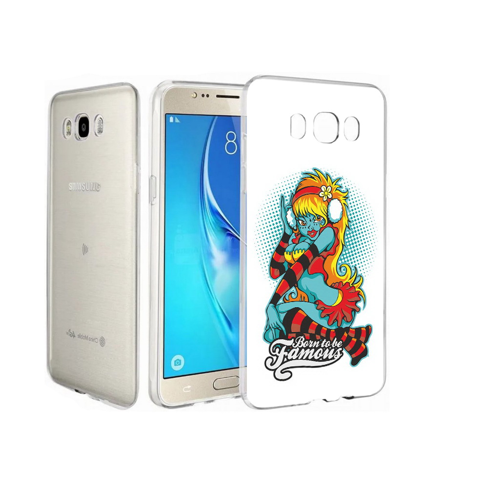 

Чехол MyPads Tocco для Samsung Galaxy J7 нарисованная девушка в наушниках, Прозрачный, Tocco