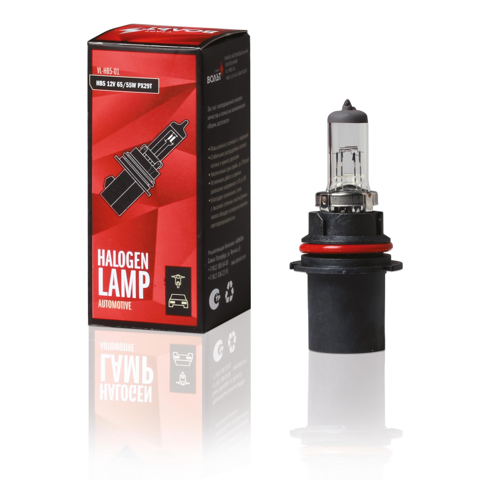 Лампа галогенная HB5 12V 65/55W PX29T StartVOLT VL-HB5-01