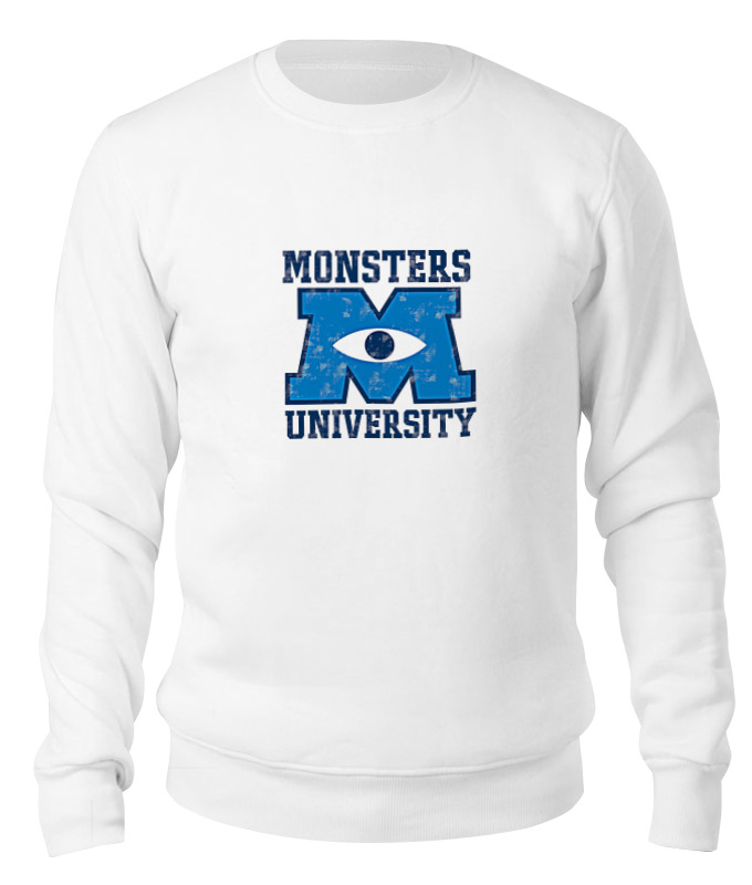 

Свитшот унисекс Printio Monsters university белый XS, Monsters university