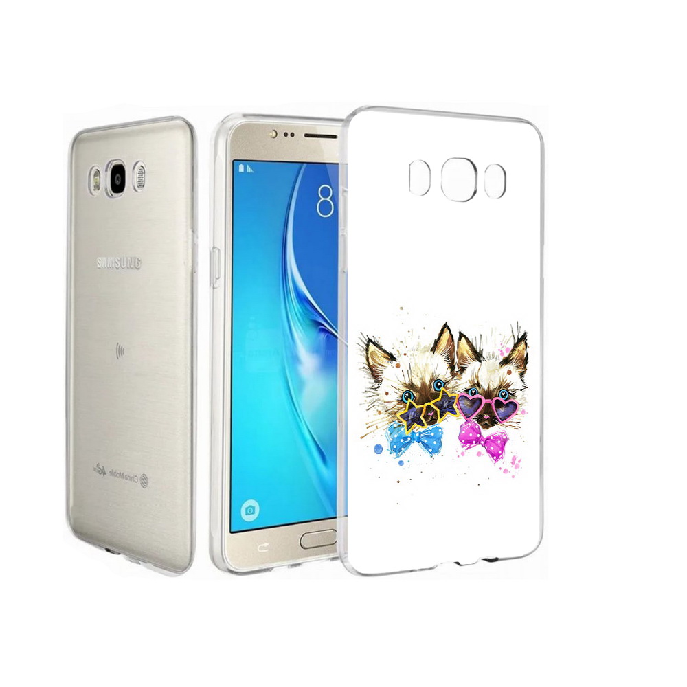 

Чехол MyPads Tocco для Samsung Galaxy J7 милые котята, Прозрачный, Tocco